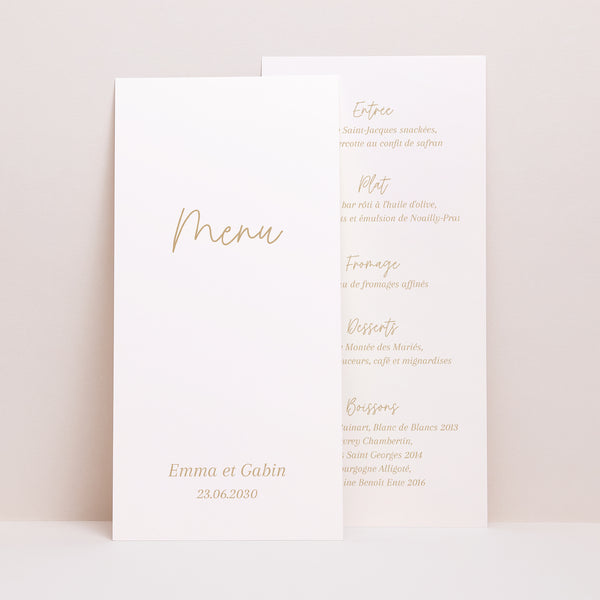 Menu Mariage Panoramique portrait Shakespeare photo