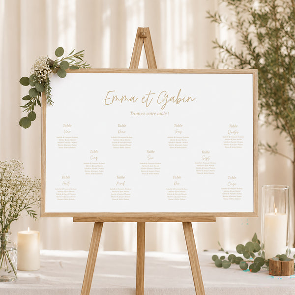 Plan de table Mariage Paysage 90 x 60 cm Shakespeare photo