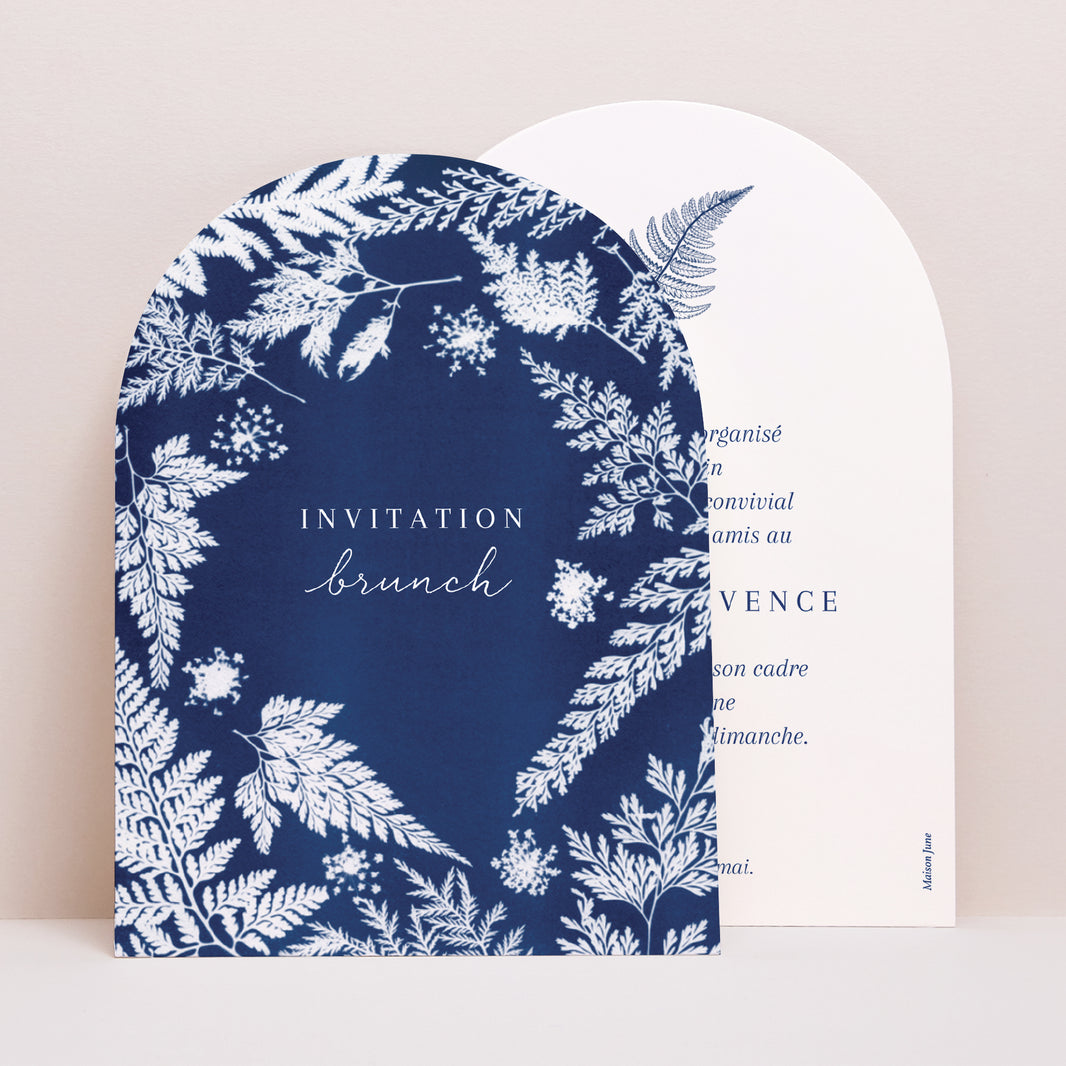 Invitations Mariage Petite arche cyanotype photo N° 1