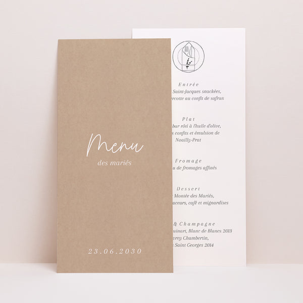 Menu Mariage Panoramique portrait Shakespeare II photo