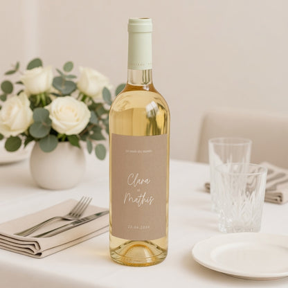 Etiquette bouteille Mariage Portrait Shakespeare II photo N° 2