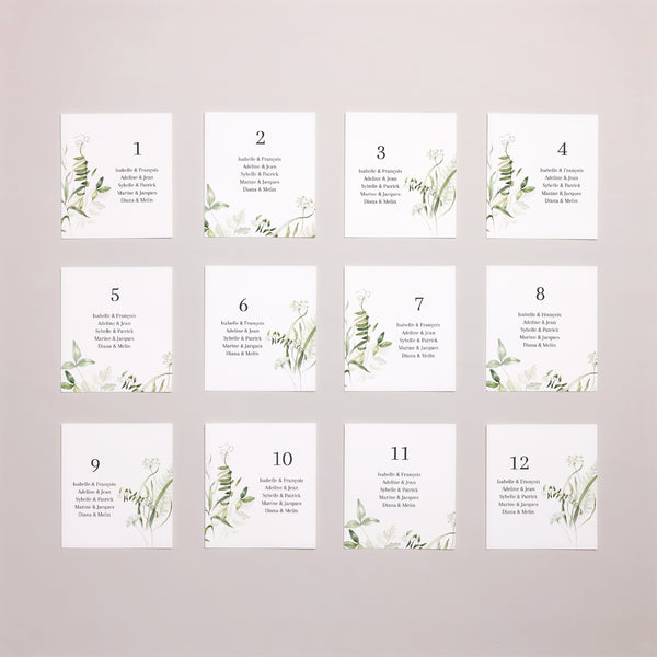 Plan de table Mariage Lot de 12 Séraline photo