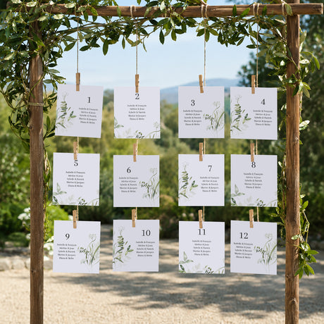 Plan de table Mariage Lot de 12 Séraline