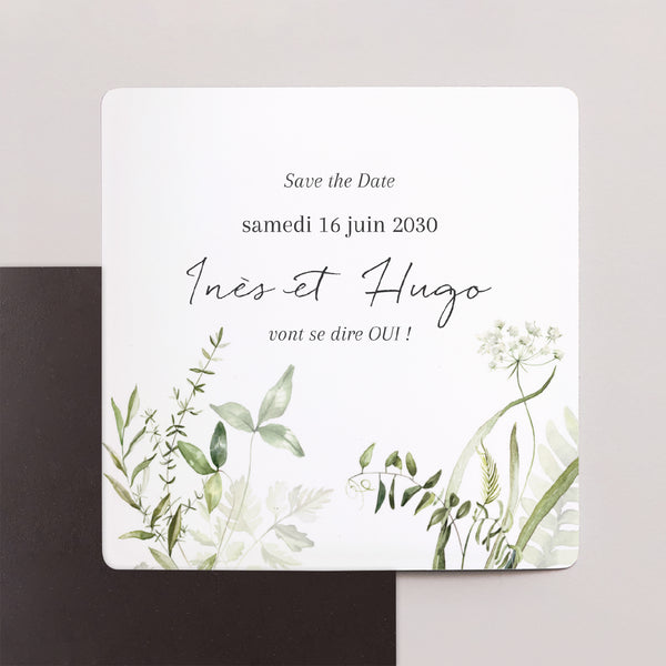 Save the date Mariage Lot de 9, magnétique Séraline photo