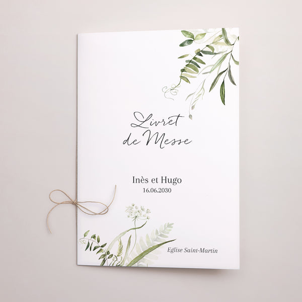 Livret de messe Mariage Double volet Séraline photo