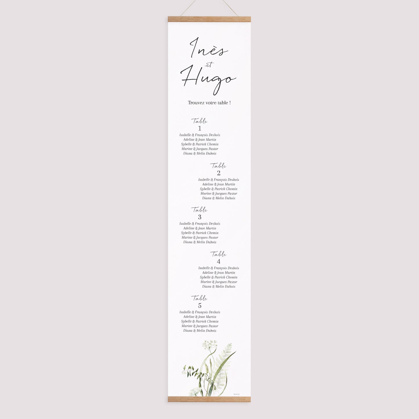 Plan de table Mariage Papier Séraline photo N° 1