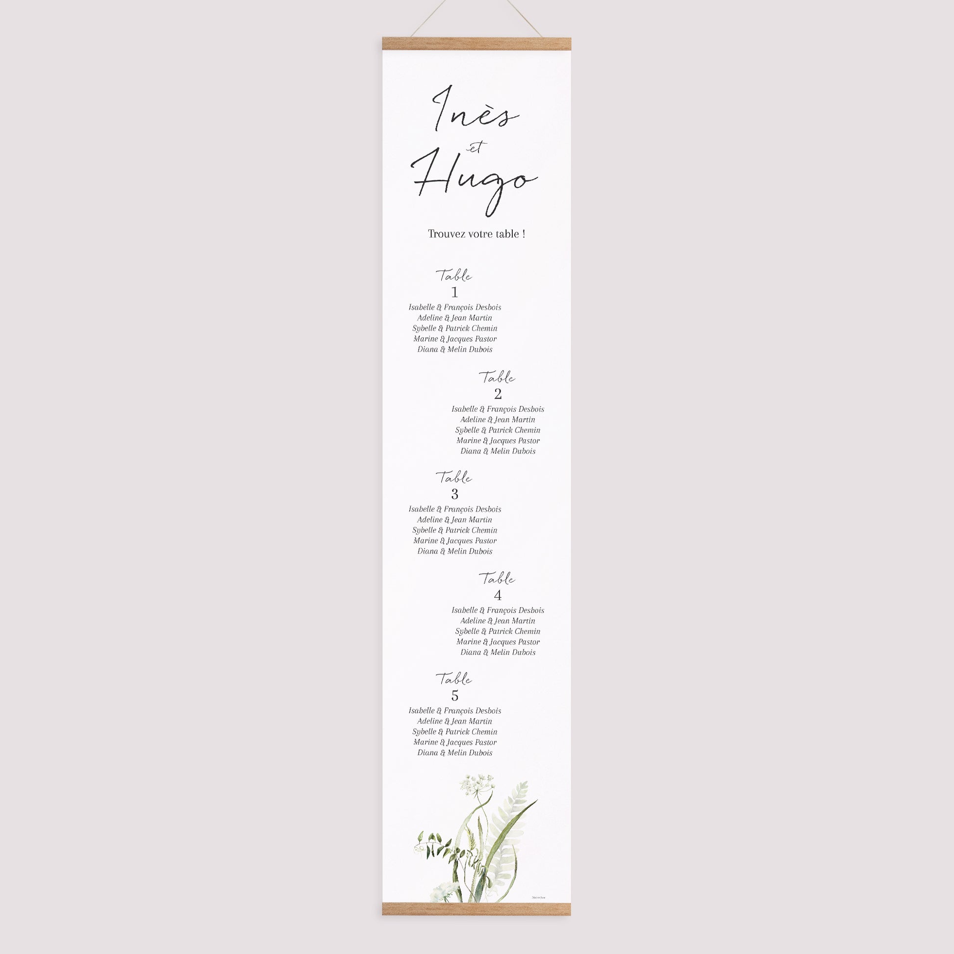 Plan de table Mariage Papier Séraline photo N° 1