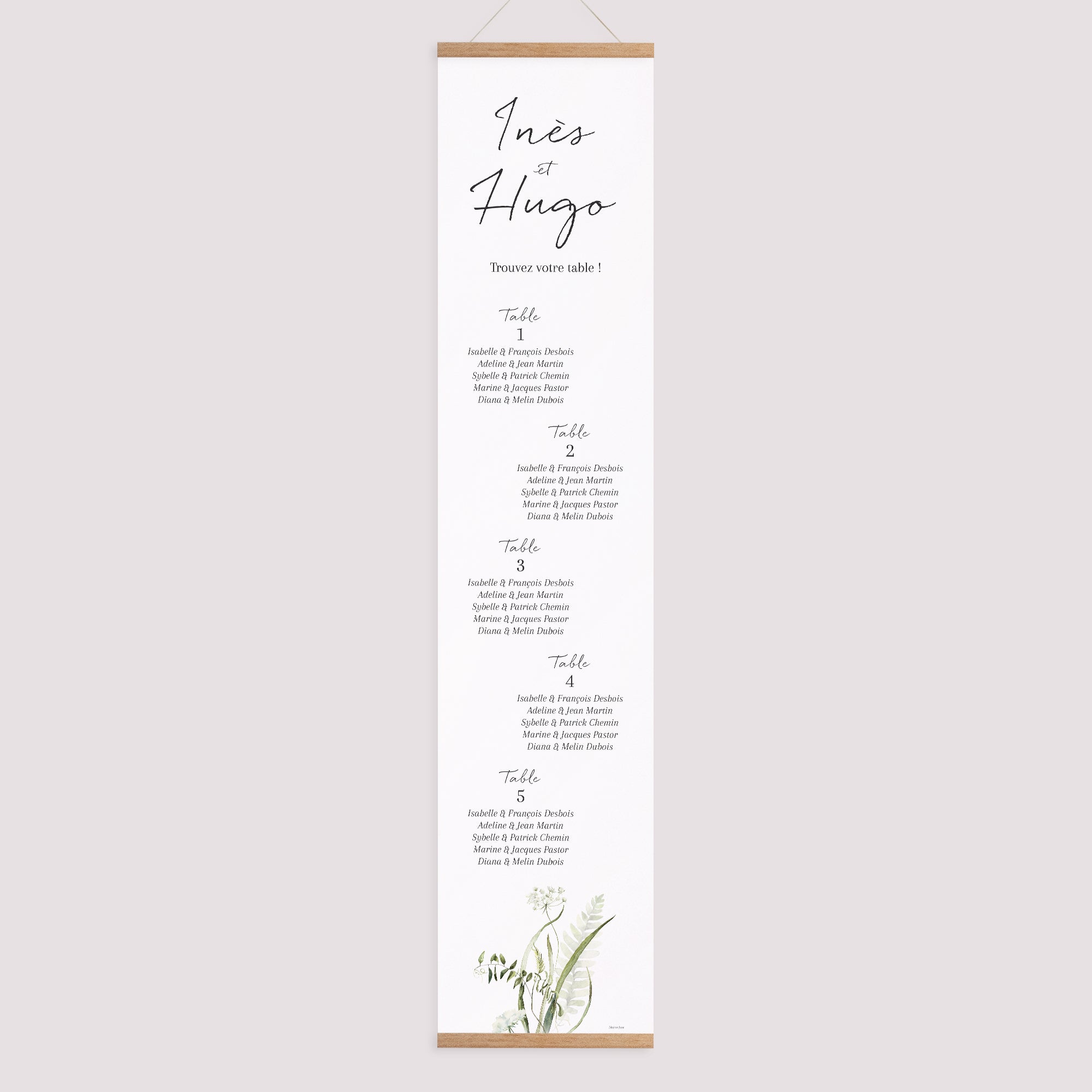 Plan de table Mariage Papier Séraline photo N° 1