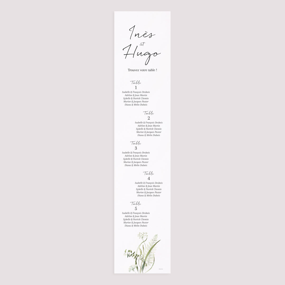 Plan de table Mariage Papier Séraline photo N° 3