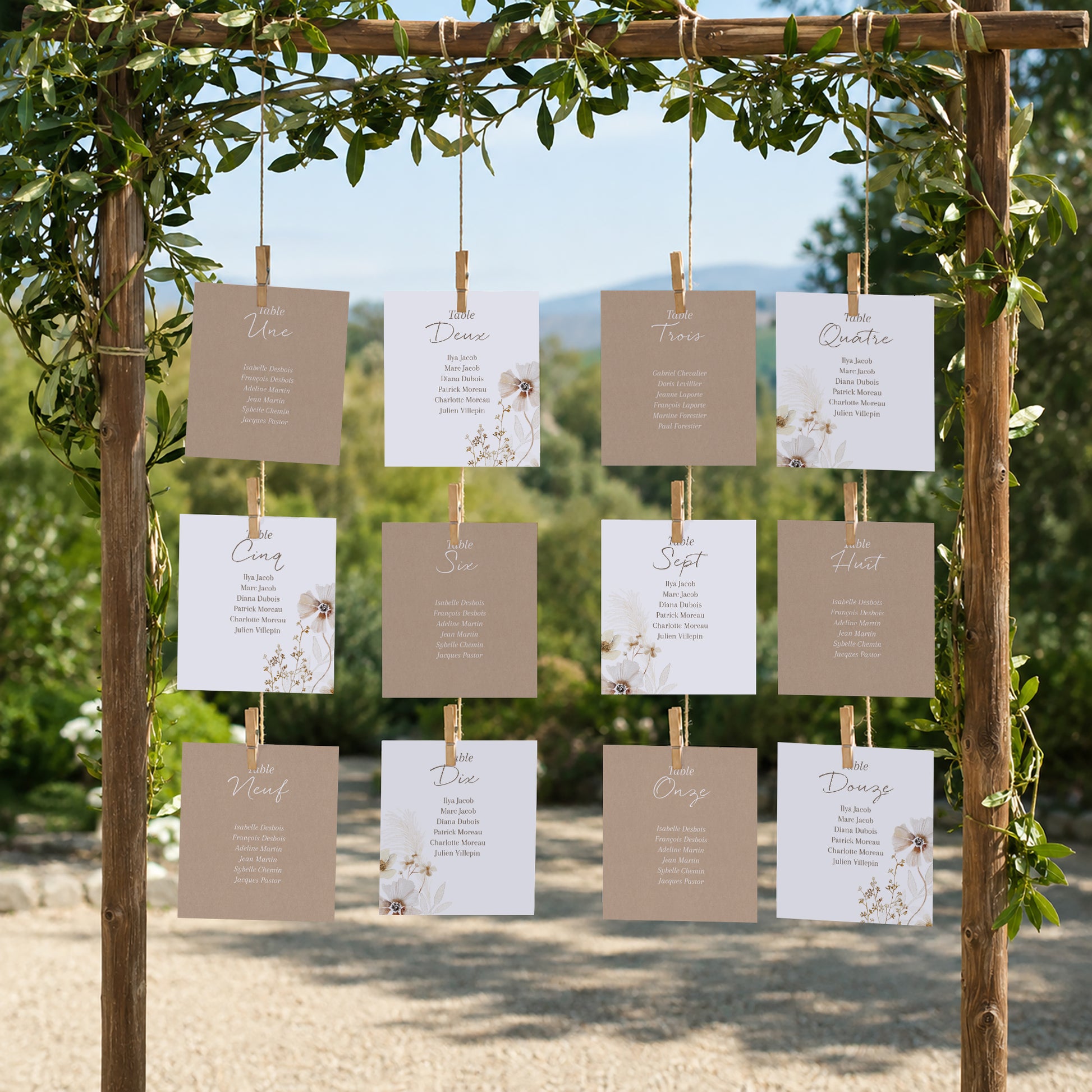 Plan de table Mariage Lot de 12 Camélise photo N° 2