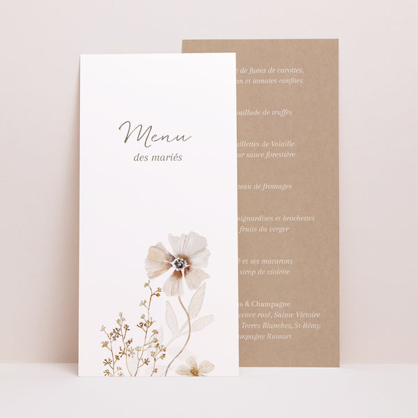 Menu Mariage Panoramique portrait Camélise photo