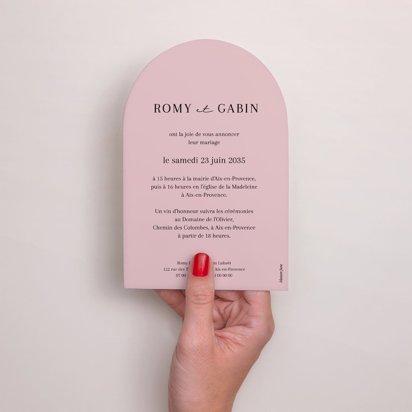 Faire-part Mariage Arche Brunelle photo N° 3