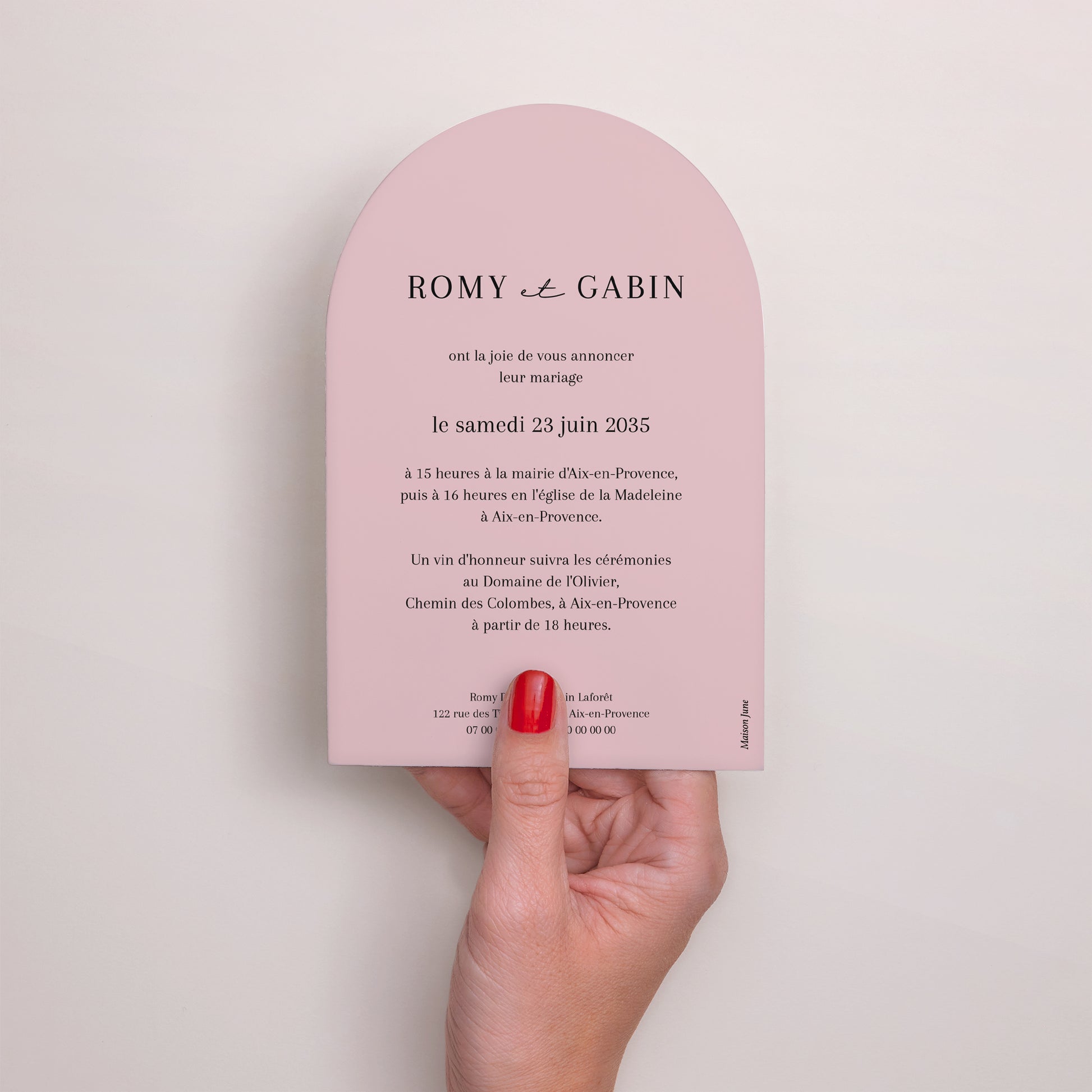 Faire-part Mariage Arche Brunelle photo N° 3