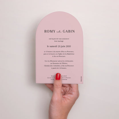 Faire-part Mariage Arche Brunelle photo N° 3