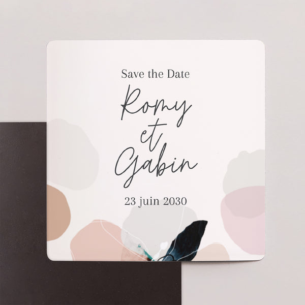 Save the date Mariage Lot de 9, magnétique Brunelle photo