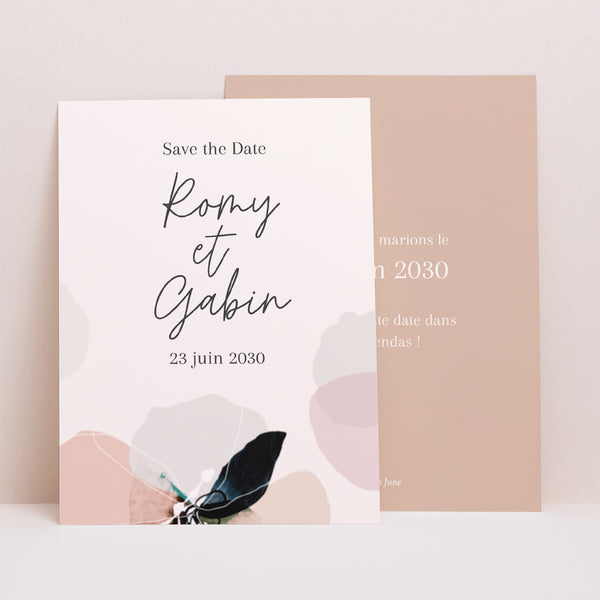 Save the date Mariage Portrait Brunelle photo