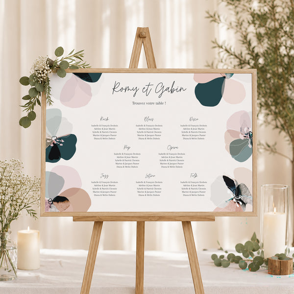 Plan de table Mariage Paysage 90 x 60 cm Brunelle photo
