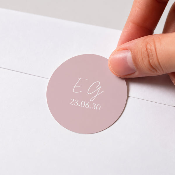 Sticker Mariage Rond Brunelle photo