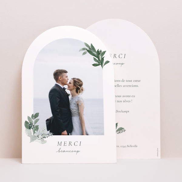 Remerciements Mariage Arche Couronne végétale photo