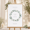 Panneau bienvenue Mariage Portrait 60 x 90 cm Couronne végétale photo N° 1