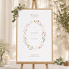 Panneau bienvenue Mariage Portrait 60 x 90 cm Fleurs d'été photo N° 1