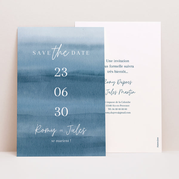 Save the date Mariage Portrait Océan d'amour photo