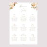 Plan de table Mariage Portrait Fleurs pêche photo N° 2