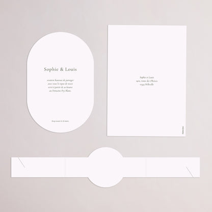 Faire-part Mariage bandeau, 2 cartes Brin Romantique III photo N° 4