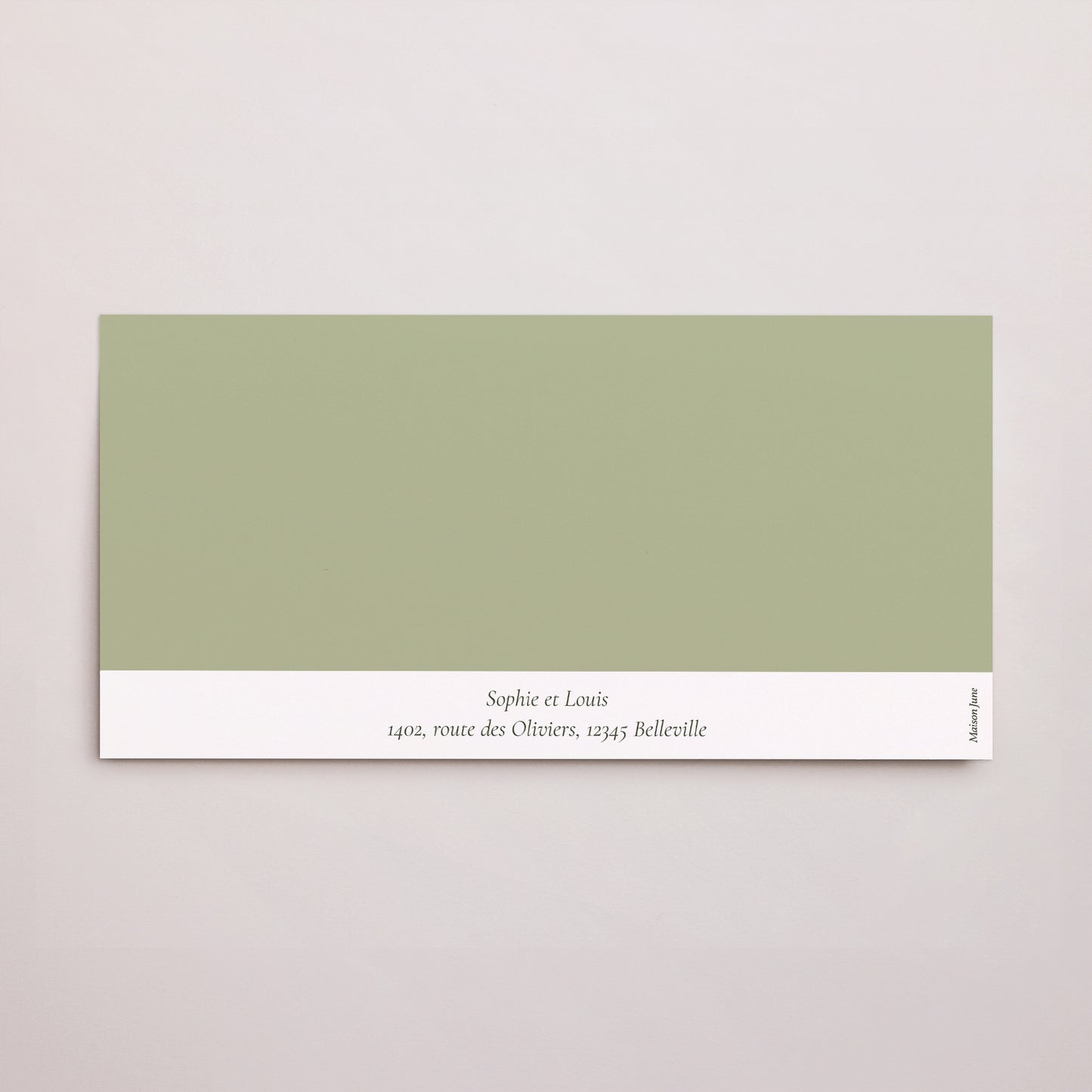 Faire-part Mariage pochette rectangle, 2 cartes Brin romantique III photo N° 4