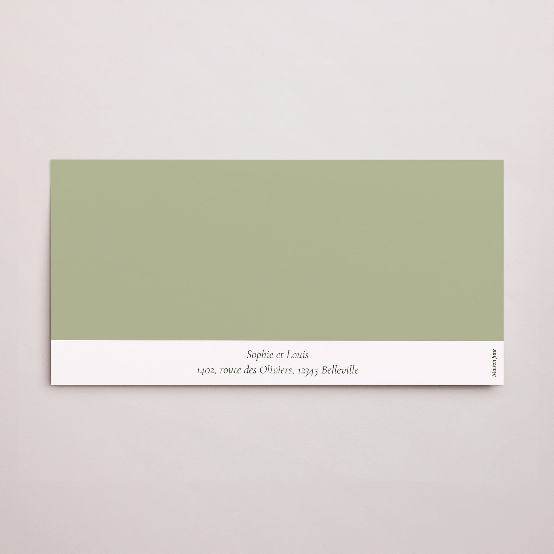 Faire-part Mariage pochette rectangle, 2 cartes Brin romantique III photo N° 4