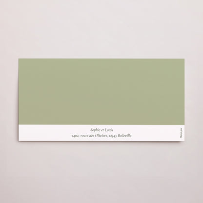 Faire-part Mariage pochette rectangle, 2 cartes Brin romantique III photo N° 4