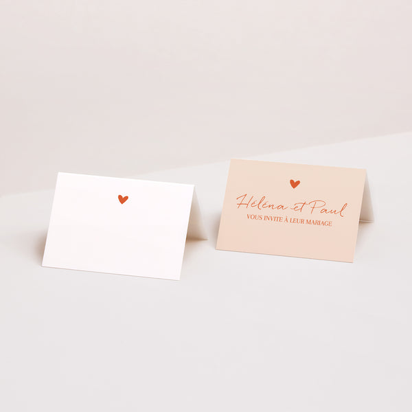 Marque-place Mariage 2 volets Amour toujours photo
