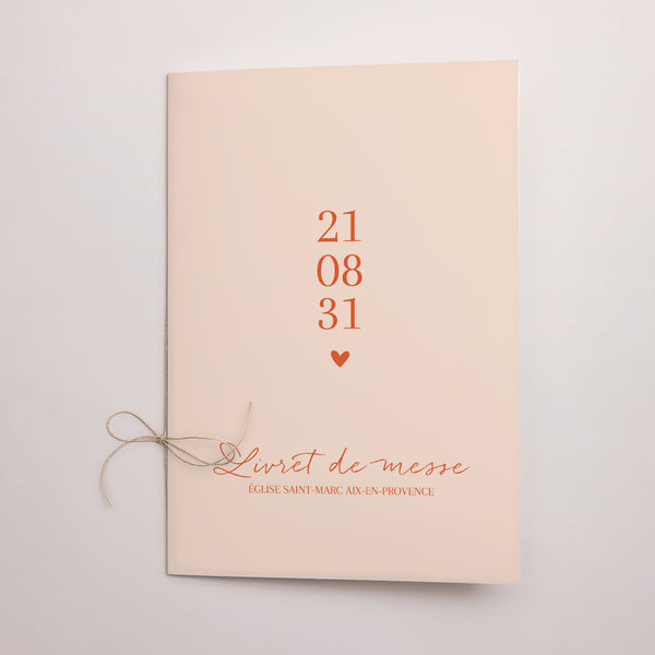 Livret de messe Mariage Double volet Amour toujours photo