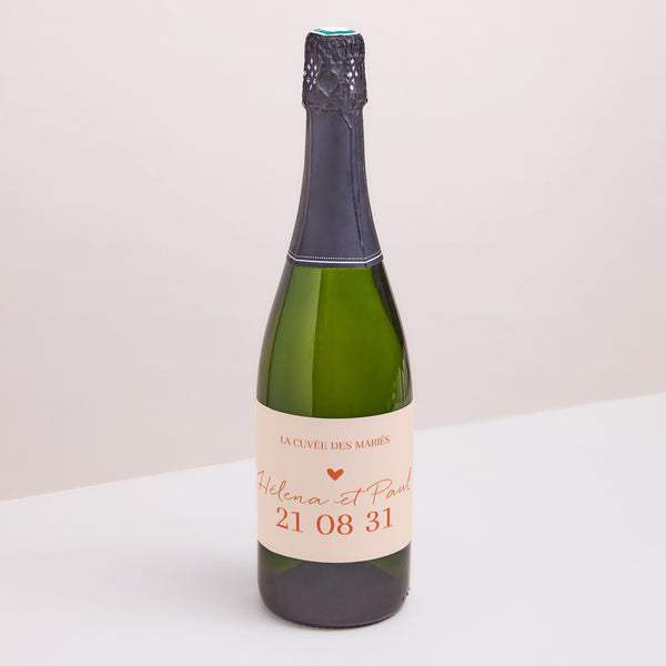 Etiquette bouteille Mariage Paysage Amour toujours photo