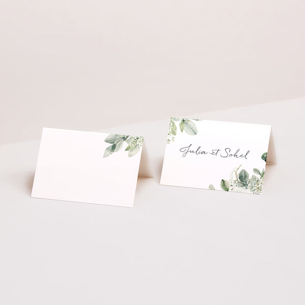 Marque-place Mariage 2 volets Naturel Romantique photo