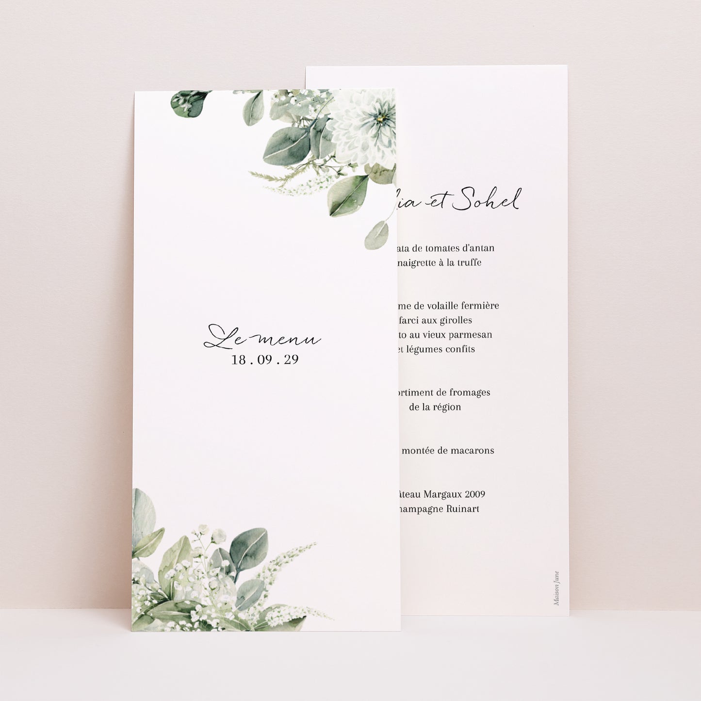 Menu Mariage Panoramique portrait Naturel Romantique photo N° 1