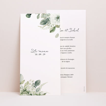 Menu Mariage Panoramique portrait Naturel Romantique photo N° 1