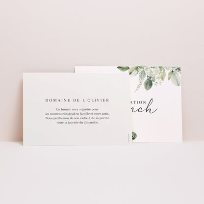 Invitations Mariage Paysage Naturel Romantique photo N° 2