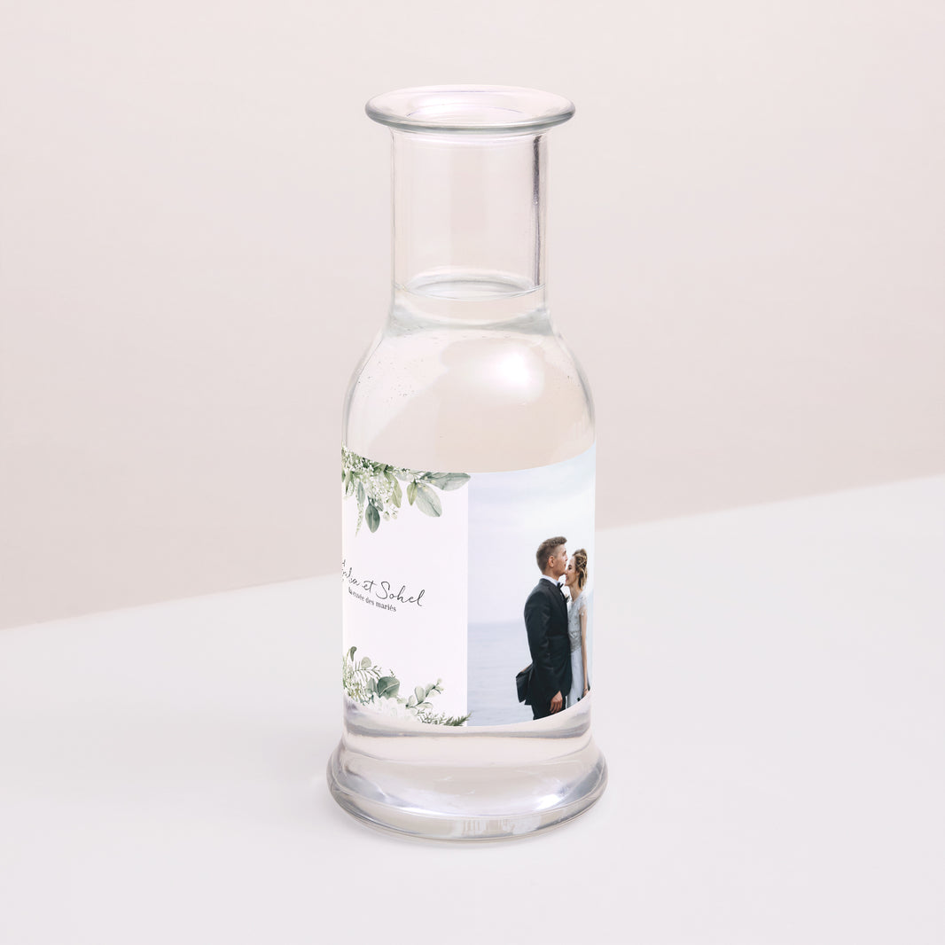 Etiquette bouteille Mariage Paysage Naturel Romantique photo N° 2