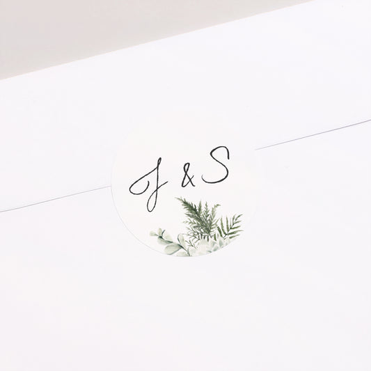 Sticker Mariage Rond Naturel Romantique photo