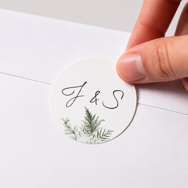 Sticker Mariage Rond Naturel Romantique photo