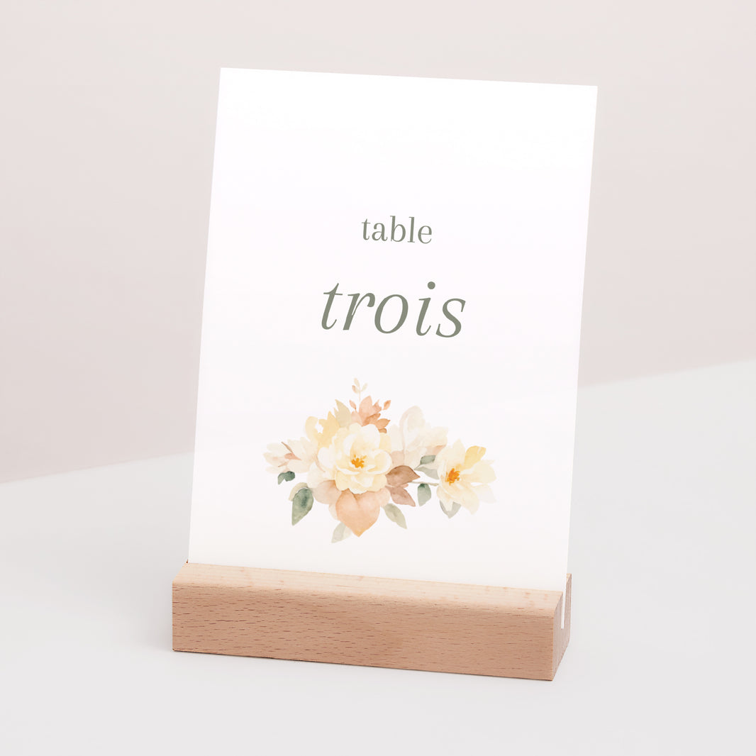 Marque table Mariage Rectangle Trio romantique photo N° 3