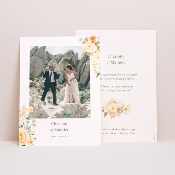 Remerciements Mariage Portrait Trio romantique photo