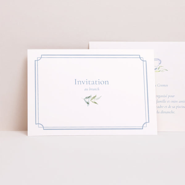 Invitations Mariage Paysage Emblème vintage photo
