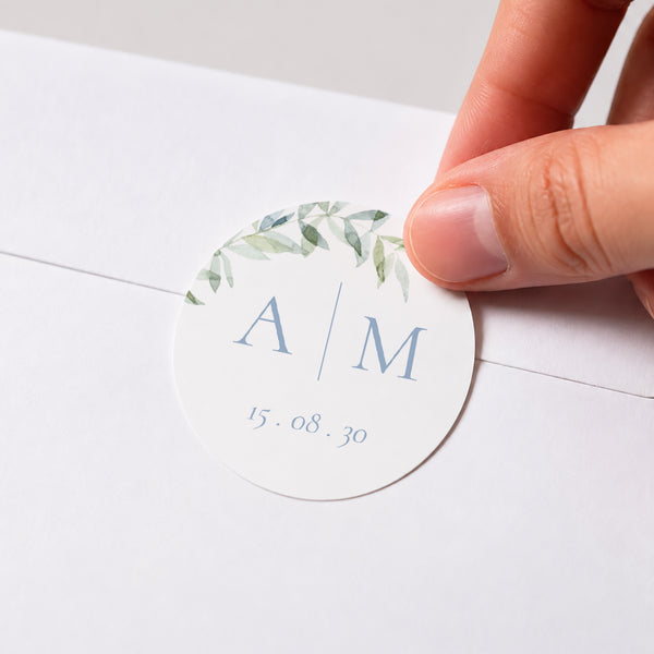 Sticker Mariage Rond Emblème vintage photo