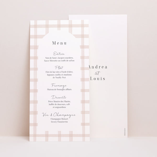 Menu Mariage Panoramique portrait À la campagne photo