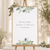 Panneau bienvenue Mariage Portrait 60 x 90 cm Encadré végétal photo N° 1