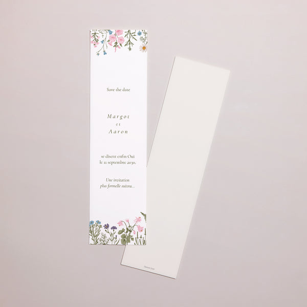 Save the date Mariage Marque-page Couronne vintage photo