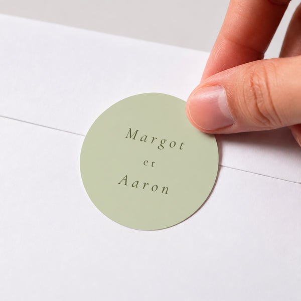 Sticker Mariage Rond Couronne vintage photo