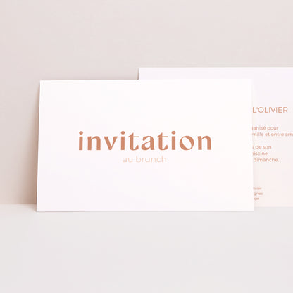 Invitations Mariage Paysage Typo terracotta photo N° 1